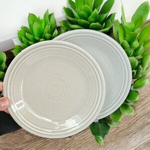 Set of Two BISTRO style SALAD PLATE Gray ? HOMER LAUGHLIN FIESTA 7 1/4"